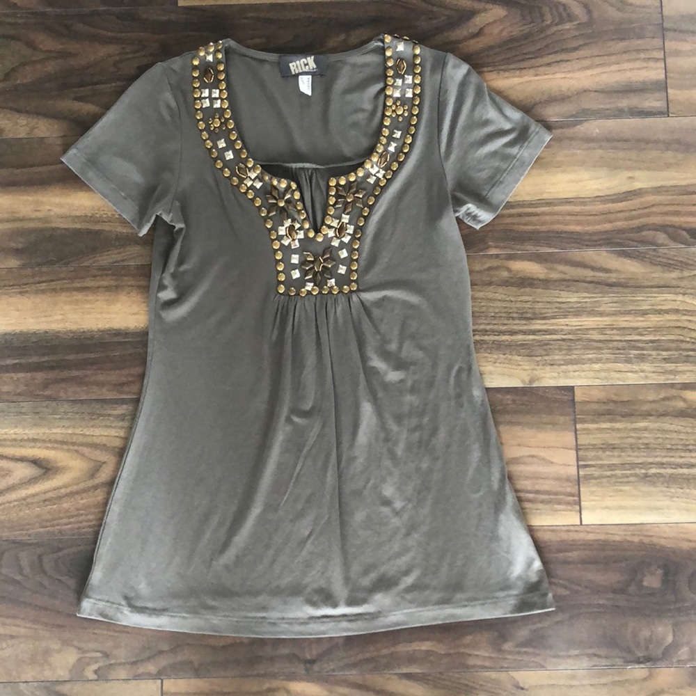 *NWOT* Rick by Rick Cardona embellished top